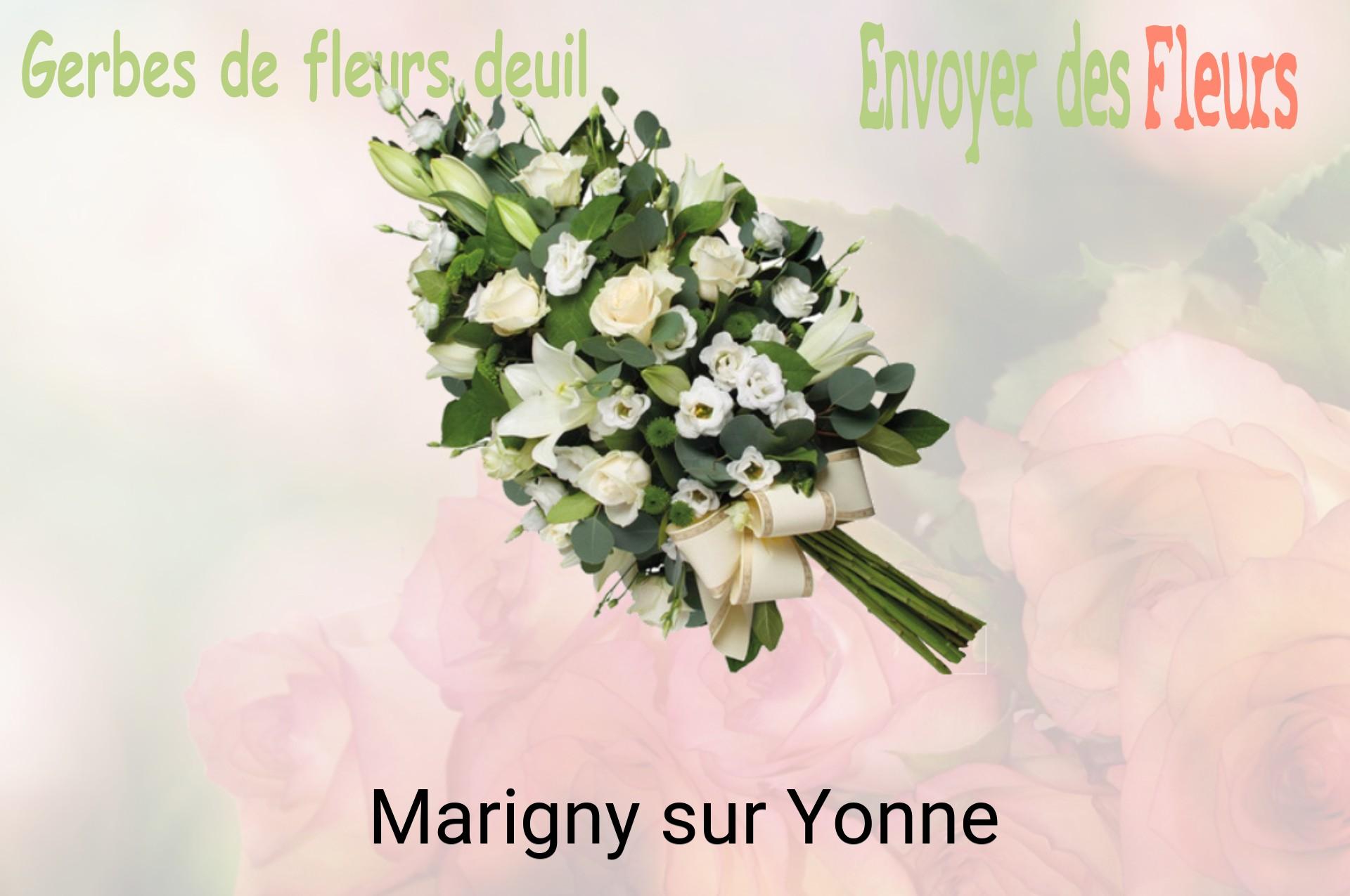 Gerbe de fleurs de deuil livrée à Marigny-sur-Yonne